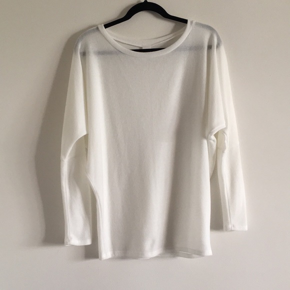 ❗️(LAST 2) SNOW - White Dolman Long Sleeve Blouse - Picture 6 of 8